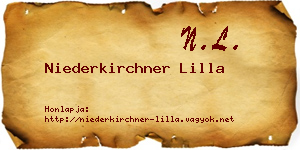 Niederkirchner Lilla névjegykártya