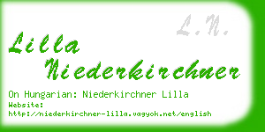 lilla niederkirchner business card